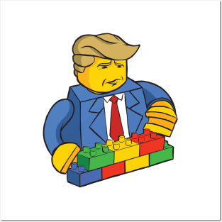 Trump Toy Brick Wall Posters and Art
